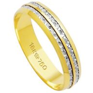 Aliança Personalizada Bodas em Ouro C249P