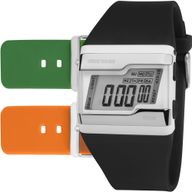 Relógio Mormaii Digital Troca Pulseira Verde/ Laranja