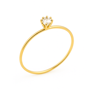 Anel Solitário Guifell Em Ouro - Anm005zb