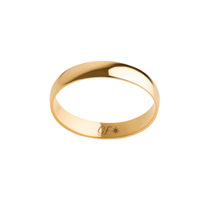 Aliança De Casamento Ouro 18k Lisa Anatômica - 4mm Goldfinger