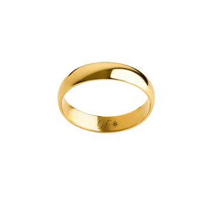 Aliança De Casamento Ouro 18k Lisa Anatômica - 5mm Goldfinger