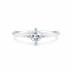 Anel Prata 925 Pedra Moissanite Quadrada